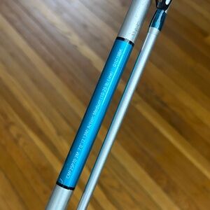 Silver and Blue Fishing Rod